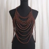 European and American best-selling pearl body chains, banquet gowns, fashionable sweater chains, sexy handcrafted beaded necklaces, halter accessories Specification image